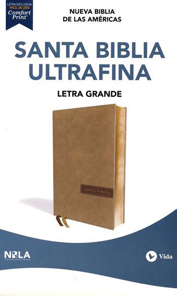 Nueva biblia de las Américas letra grande tamaño manual beige