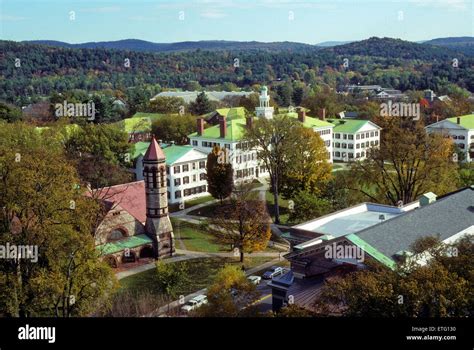 Elevated View Of Dartmouth College Campus In Hanover New Hampshire