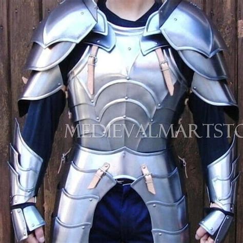 Medieval Gothic Armour Suit With Axe Spears Wearable Warrior Etsy