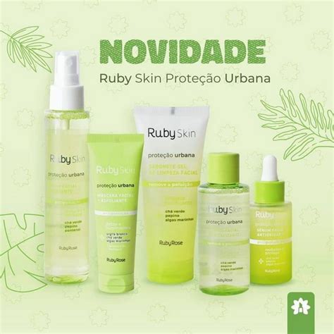 Kit Limpeza Facial Rubyskin Proteção Urbana Vegana ruby Rose