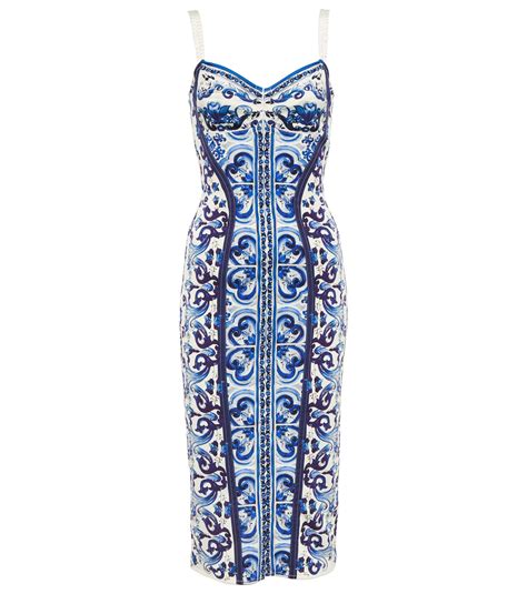 Arriba 44 Imagen Dolce And Gabbana Blue Tile Dress Abzlocal Mx