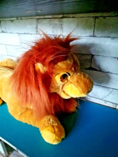 Peluche G Ante Simba Mufasa Le Roi Lion Marionnette Disney Disneyland