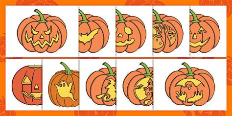 Pumpkin Display Cut Outs Profesor Hizo Twinkl