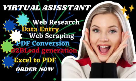 Do Virtual Assistant Web Research Data Entry B B Leads And Excel To