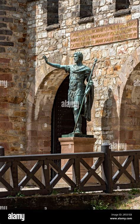 Main Gate Porta Praetoria With Bronze Statue Of Emperor Antoninus Pius