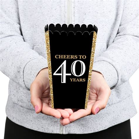 Adult 40th Birthday Gold Birthday Party Favor Popcorn Etsy