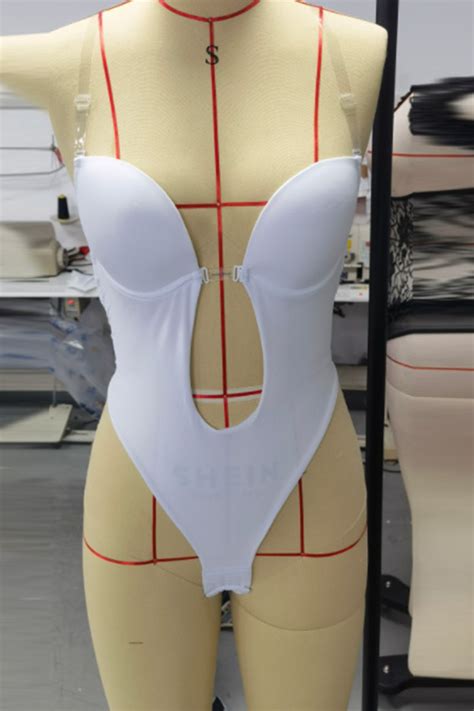 Wholesale White Sexy Solid Hollowed Out Patchwork Lingerie WS