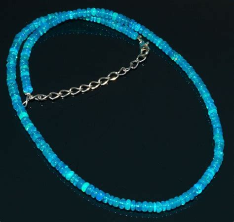 Mm Natural Ethiopian Welo Fire Opal Gemstone Necklace Opal Beads