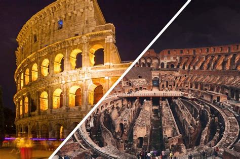 Night tour to the Colosseum: guided visit to the underground and arena ...