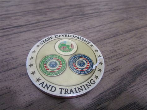 Indiana Dept Of Corrections Youth Service Staff Development Challenge Coin 406u Ebay