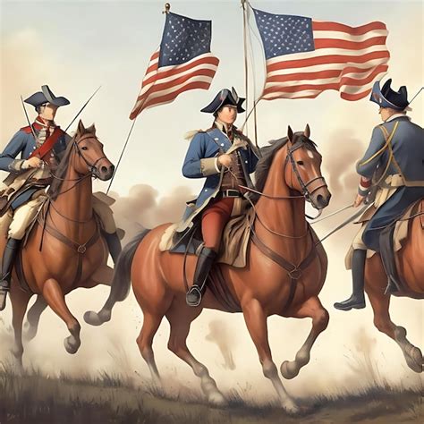 Premium Ai Image American Revolution War Of Independence Battlefield