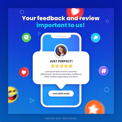 Premium Psd D Customer Feedback Review Or Testimonial Design Social