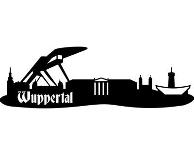 Wandsticker Wuppertal Skyline Wandtattoo verschiedenen Größen und