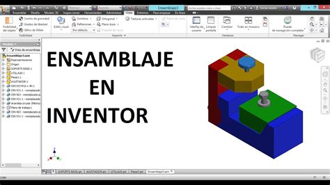 Pieza Mecanica En Inventor Ensamble Youtube