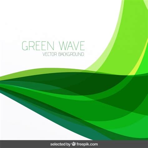 Fondo Abstracto Ondulado Verde Vector Gratis