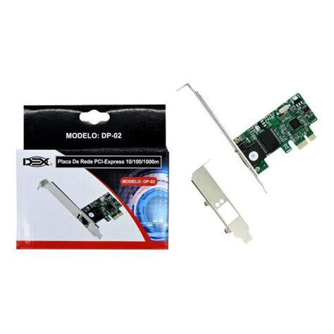 Placa De Rede Rj45 Gigabit 10 100 1000mbps Pci Express PC Desktop Dex