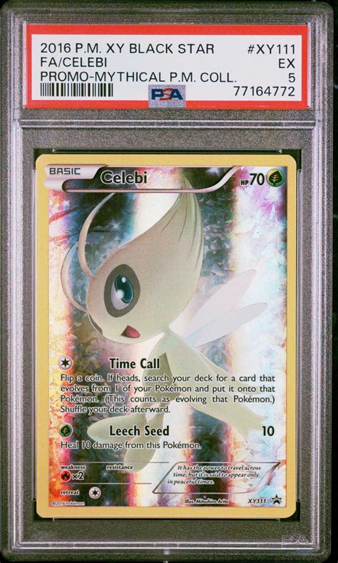 XY Black Star Promo XY111 Full Art celebi Mythical Pokemon Collection ...