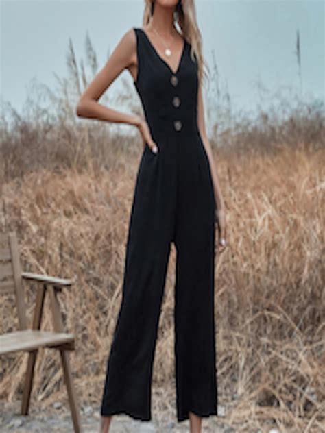 Buy URBANIC Women Black Basic Jumpsuit Jumpsuit For Women 16103012