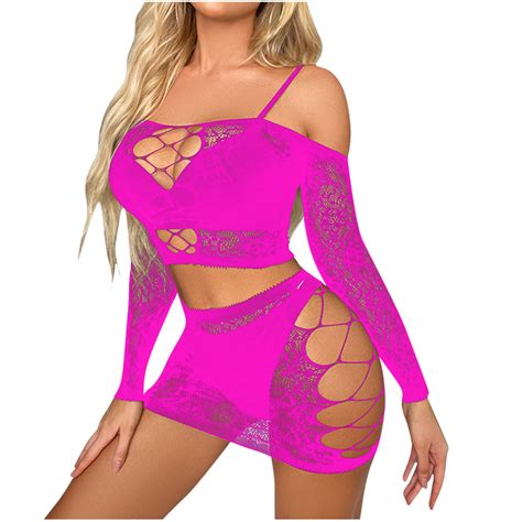 Xmmswdla Women Lingerie Set Fishnet Bodysuit Sexy Nightwear Lingerie