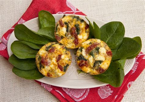 Savory Mini Frittata With Spinach Sun Dried Tomatoes And Goat Cheese Recipe