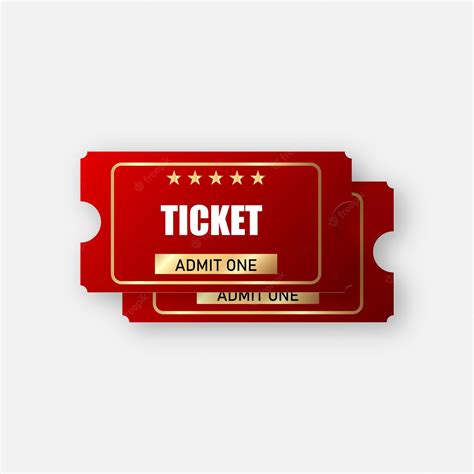 Premium Vector Realistic Luxury Ticket Vector Set Golden Vip Ticket