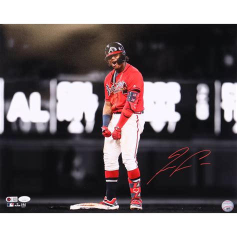 Ronald Acuna Jr Signed Braves 16x20 Photo JSA Acuna Jr Pristine