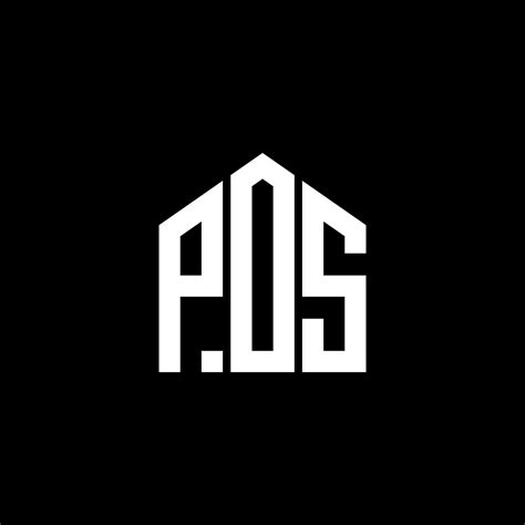 POS letter logo design on BLACK background. POS creative initials ...