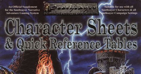 Character Sheets Quick Reference Tables RPG Item RPGGeek