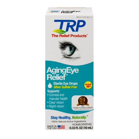 The Relief Products Agingeye Relief Eye Drops 33 Fl Oz