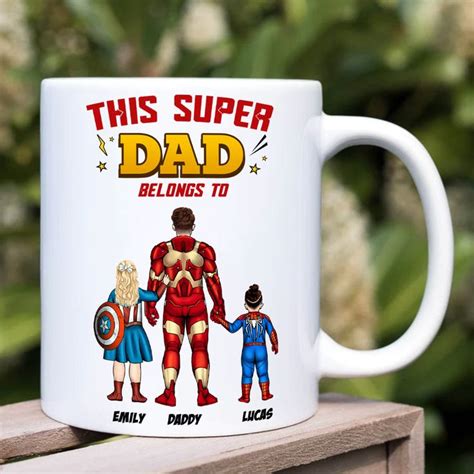 This Super Dad Belongs To Personalized Coffee Mugs For His Sons And