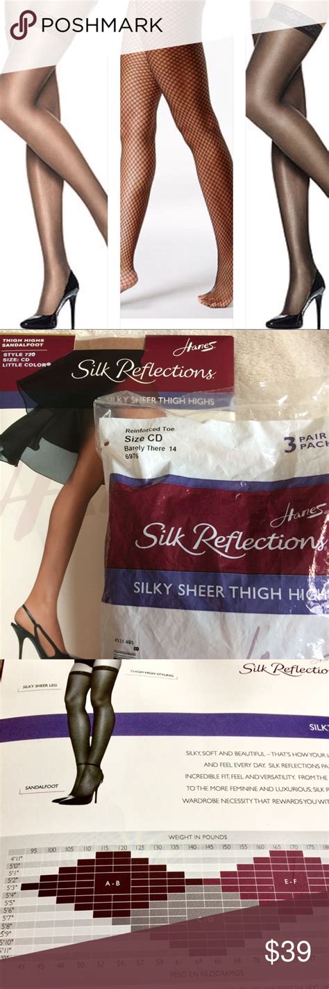 5 For 25 Thigh Highs And Fishnets Never Worn Silk Reflection Thigh