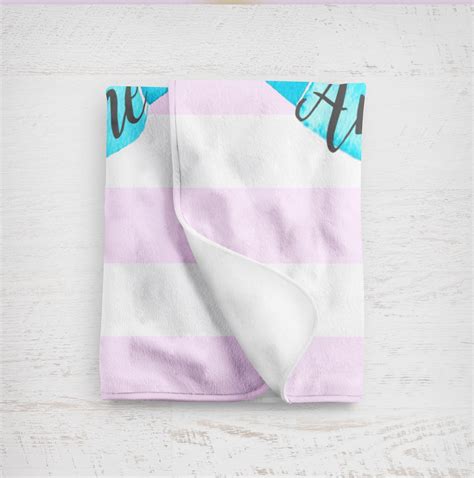 Personalized Baby Blanket Watercolor Hot Air Balloon Floral Etsy