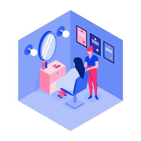 Free Vector Beauty Salon Isometric View