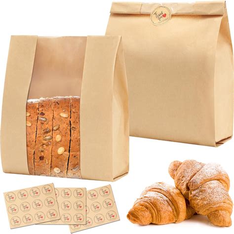 Paquete De 30 Bolsas De Pan De Papel Para Pan Casero Bolsas De Pan De