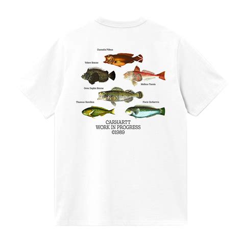 Fish T Shirt In White By Carhartt Wip Bored Of Southsea