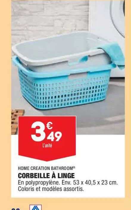 Promo Corbeille à Linge Home Creation Bathroom chez Aldi iCatalogue fr