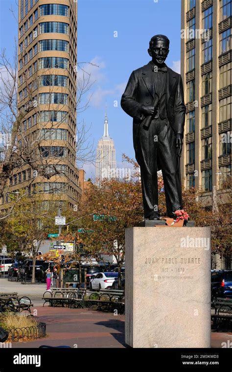 The statue of Juan Pablo Duarte 1813-1876 the founder of Dominican ...