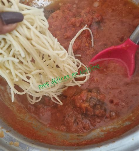 Spaghetti Saut La Tomate Et Viande De Mouton Cuisine De Chez Nous