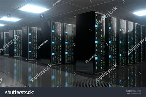 3d Illustration 3d Rendering Server Room Stock Illustration 1526157806