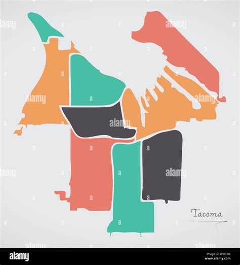 Tacoma washington map Stock Vector Images - Alamy