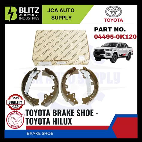 Rear Brake Shoe Toyota Hilux Fortuner 04495 0K120 Original