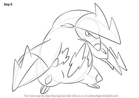 How to Draw Excadrill from Pokemon (Pokemon) Step by Step ...