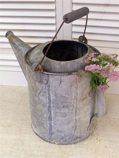 Vintage Galvanized Watering Can By Oldtimepickers On Etsy