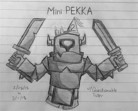 [ART] The Mini PEKKA - Clashiversary Version! (OC) : r/ClashRoyale