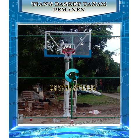 Jual TIANG BASKET TANAM STANDAR PERBASI PAPAN PANTUL AKRILIK RING