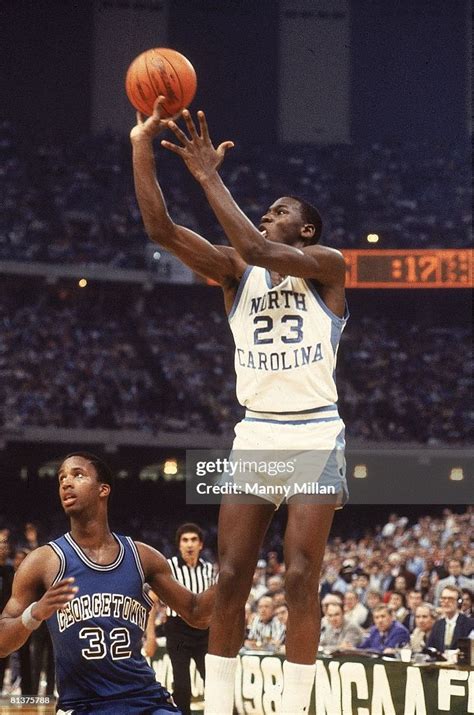 Final Four North Carolina Michael Jordan In Action Making Game