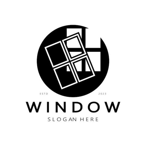 Premium Vector Simple Window Logo Design For Interior Construction