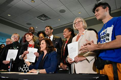 Whitmer Signs Gun Violence Prevention At Spartan Stadium Two Months