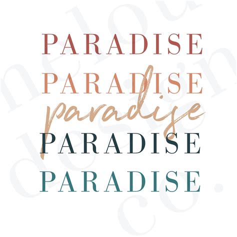 Paradise PNG PNG Quotes Digital Download Instant Download PNG Sayings Summer Quotes Cricut ...