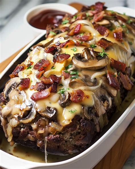 Mushroom Swiss Cheese Meatloaf Recipes Smile